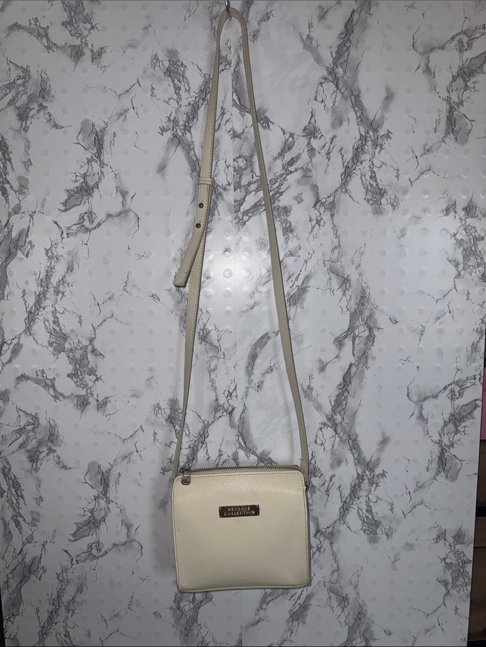 Versace Collection Mini Crossbody Cream